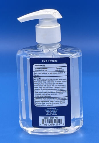 XTREME Personal Care Hand Sanitizer Gel 70% Ethyl Alcohol, 8 Fl. Oz. Bottle - Fresh Stock Dated February 2026