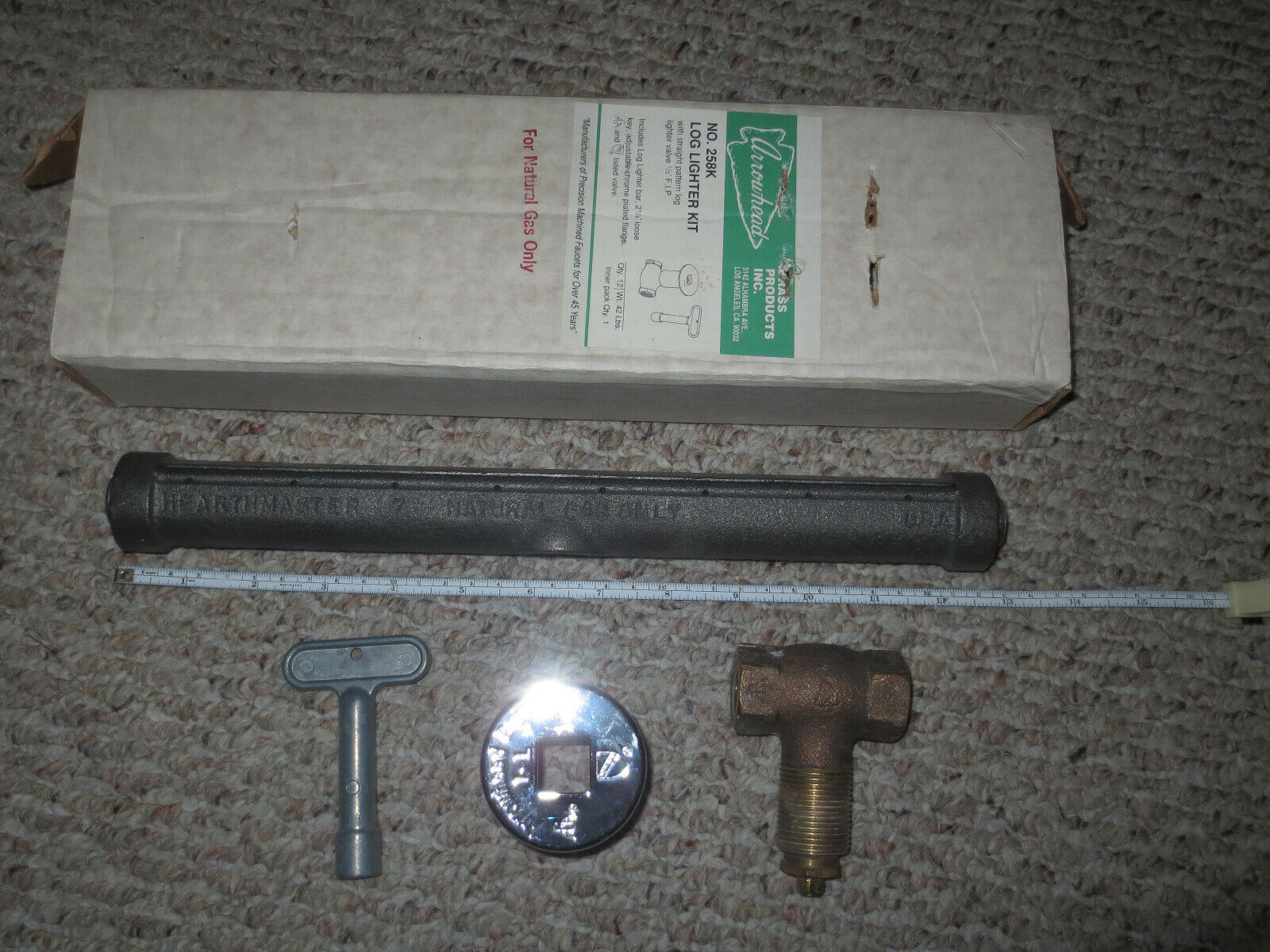 Gas Log Lighter Kit - Arrowhead Brass No.258K - Fresh Stock Dated December 2025