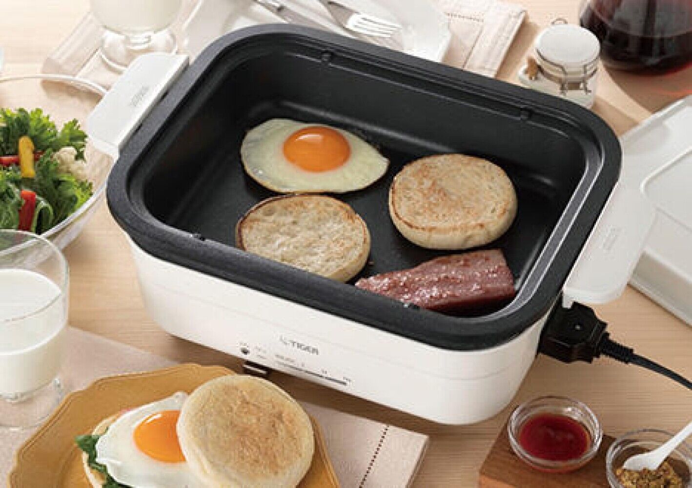 Tiger CRL-A30W-K 220V Grill Pan Hot Plate Deep Pot Grill Plate Takoyaki Plate JP - Fresh Stock Dated February 2026