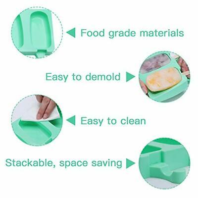 Popsicle Molds Set of 2, Cake Pop Mold, 4 Cavities Ice Pop Molds, Homemade - Fresh Stock Dated December 2025