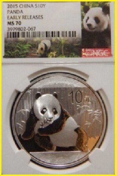 2015 CHINA  5 GOLD PANDA 1 SILVER, 6 COINS SET NGC MS 70 EARLY RELEASE - Fresh Stock Dated February 2026