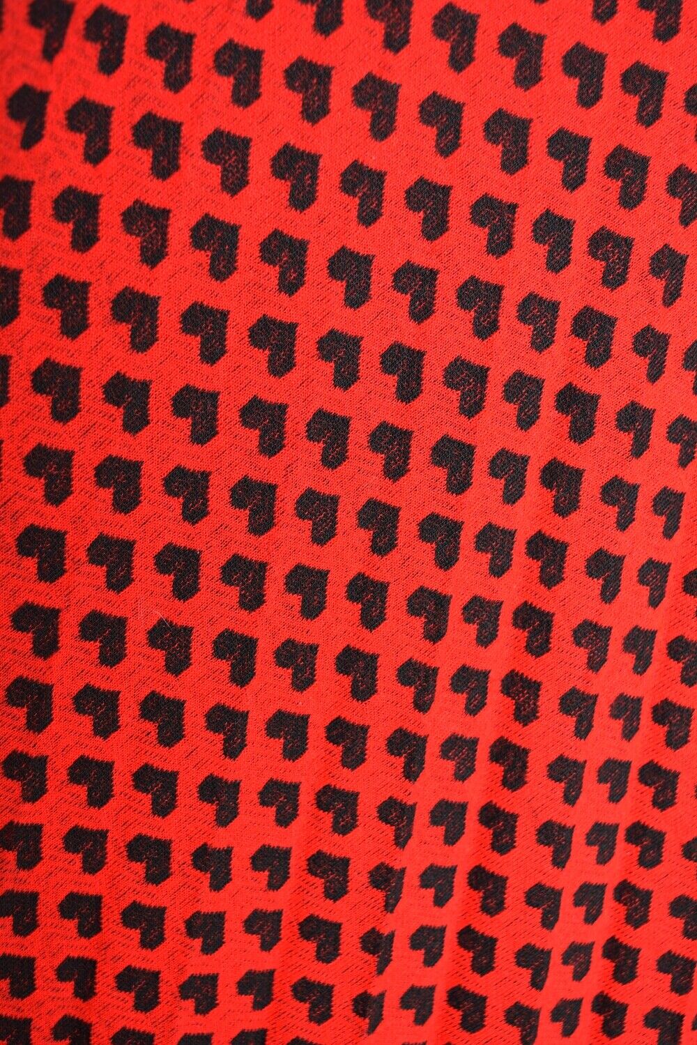 vintage 70s skirt red navy HEARTS pleated high waisted long maxi skirt XS S - Fresh Stock Dated March 2026