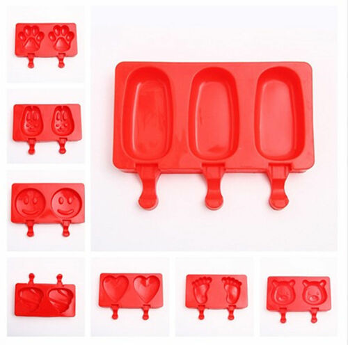 Silicone Pop Popsicle Mold Frozen Ice Lolly Mould Tray Pan Ice Cream Maker Tool - Fresh Stock Dated December 2025
