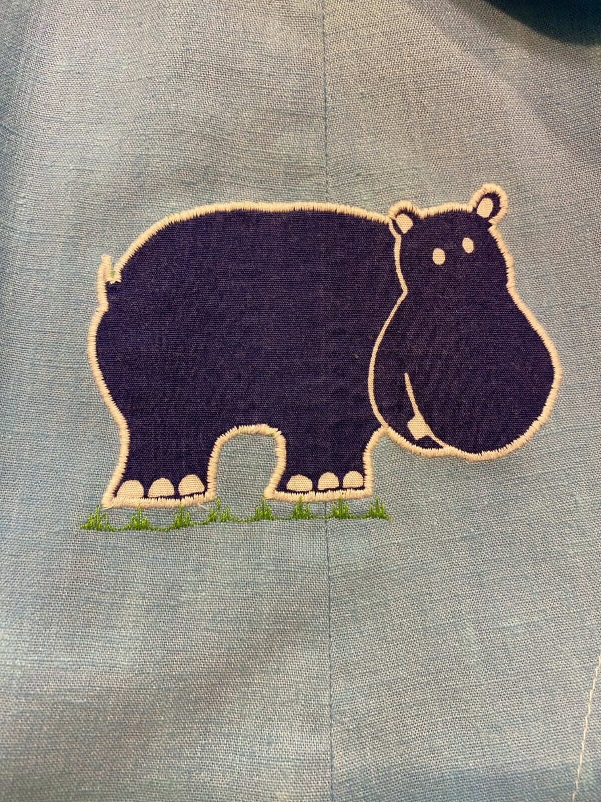 Vintage 1970s Custom Clothier Appliqued Embroidered skirt golf whimsical hippos - Fresh Stock Dated February 2026