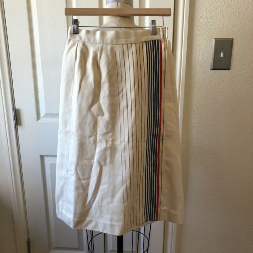 Mod Vintage Skirt Striped A-line Midi 1960s - Fresh Stock Dated February 2026