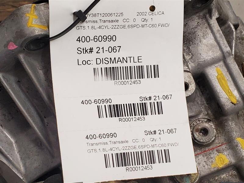 Toyota Celica GTS, Manual Transmission Engine Fits, 00-05, 2ZZGE, 33111-20160 - Fresh Stock Dated February 2026