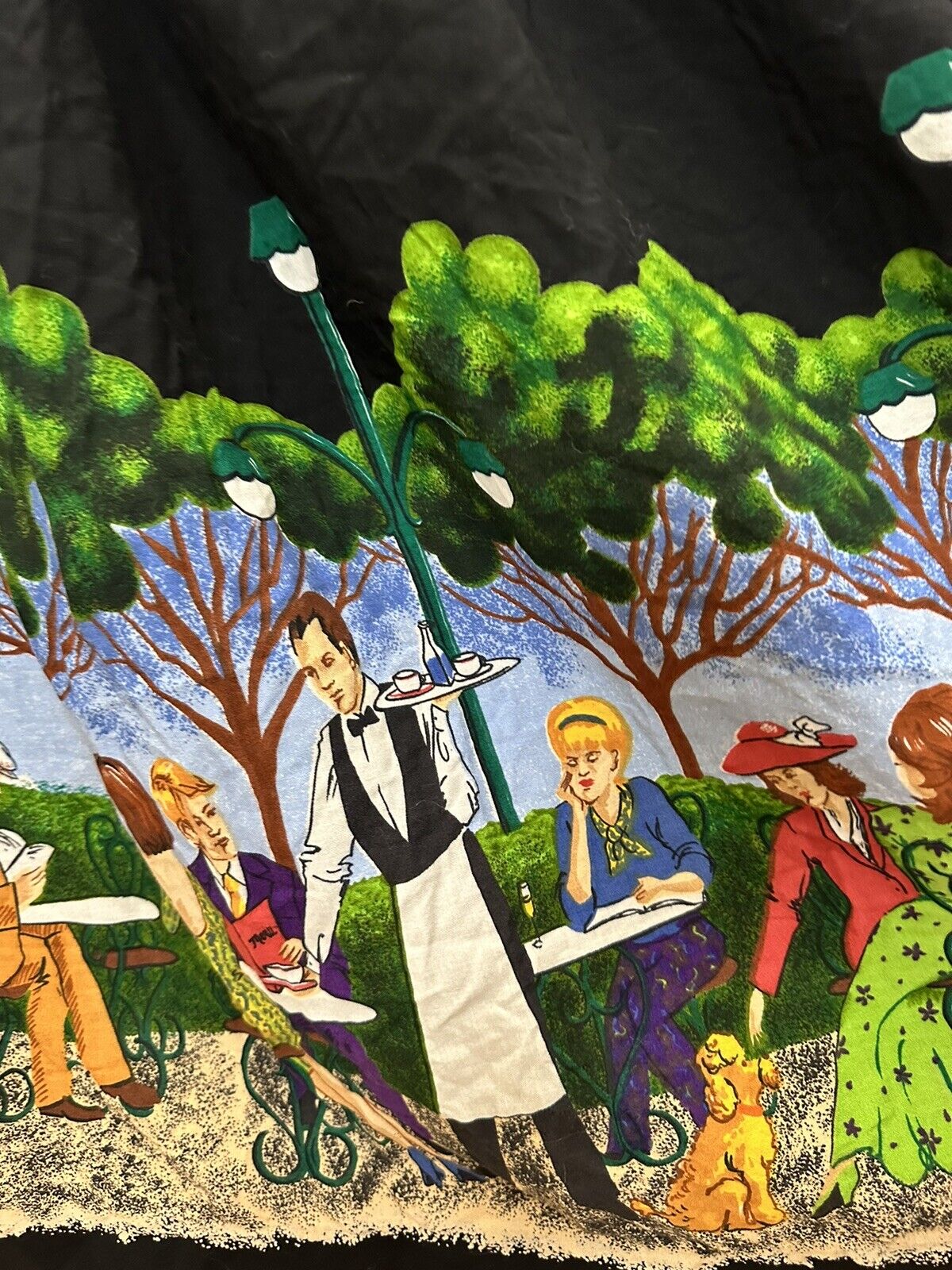 Vtg Starfire Novelty Skirt Bistro Cafe French Poodle - Fresh Stock Dated March 2026