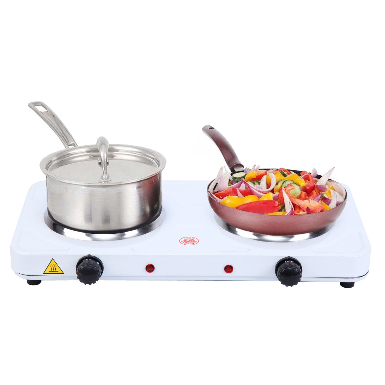 Portable Electric Double Burner Hot Plate Heating Cooking Stove Kitchen Camping - Fresh Stock Dated February 2026