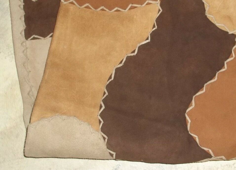 Leather Suede Skirt Hippie Western Boho Mexico ropa de piel NOS c1970's vintage - Fresh Stock Dated February 2026