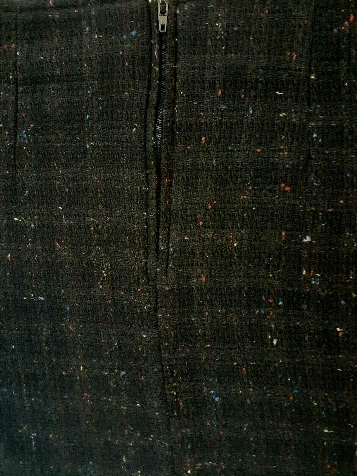 Vintage 90's Black Multi Tweed Mini Skirt - Wool Blend - Size 9 - Star C.C.C - Fresh Stock Dated February 2026