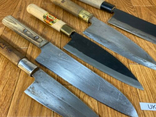 Japanese Chef's Kitchen Knife Set 5 Piece DEBA NAKIRI SANTOKU from Japan UK233 - Fresh Stock Dated December 2025