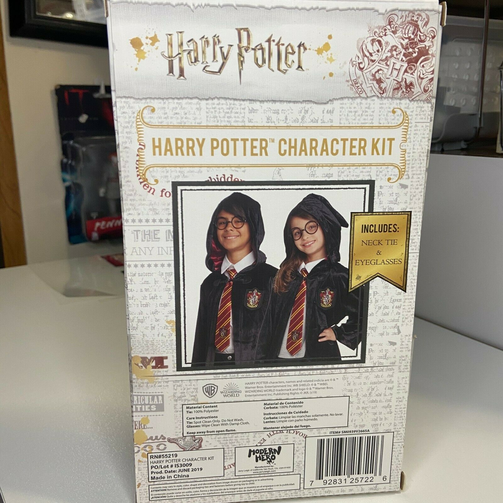 Harry Potter Character  Kit with Griffindor Necktie & Eyeglasses - Fresh Stock Dated December 2025