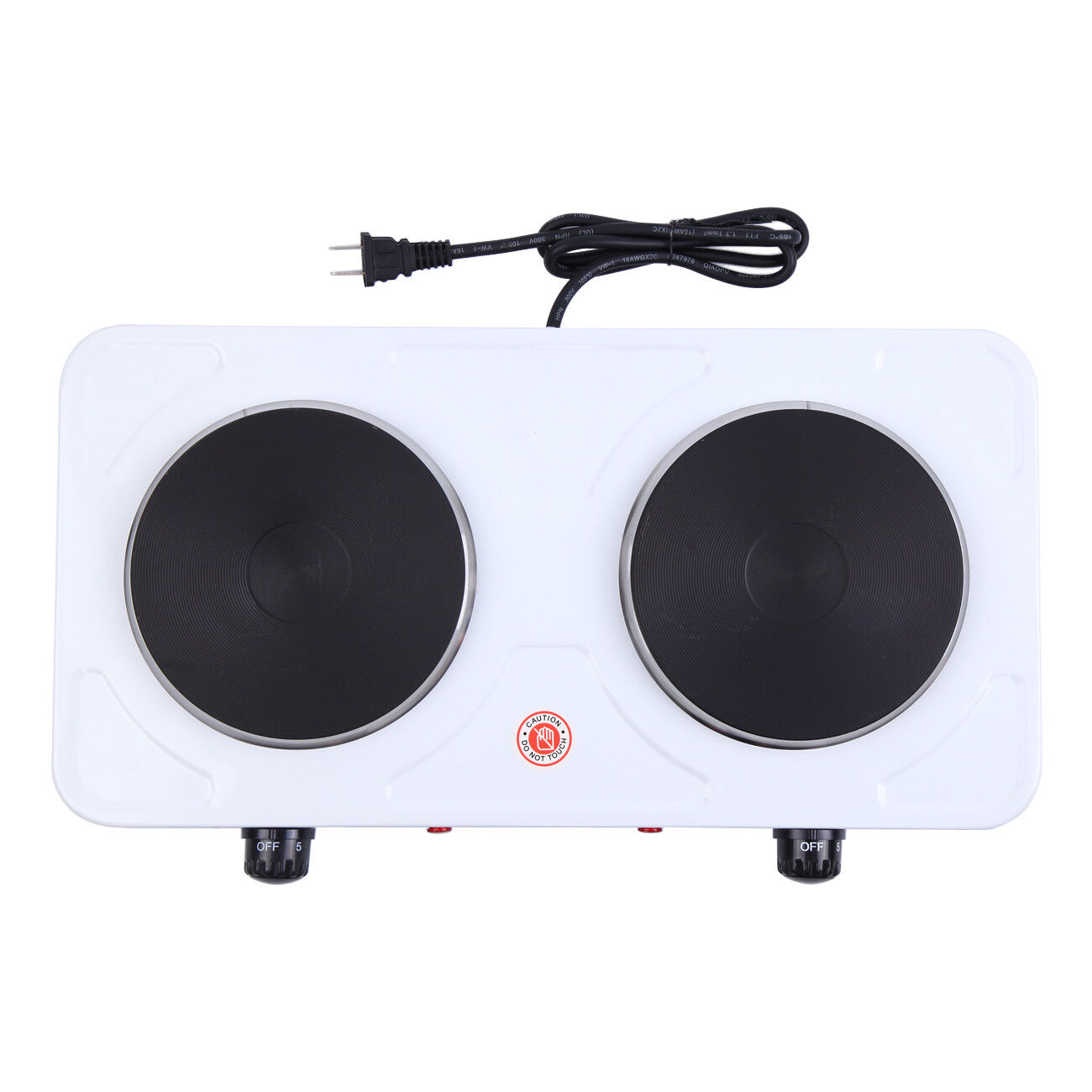 Portable Electric Double Burner Hot Plate Heating Cooking Stove Kitchen Camping - Fresh Stock Dated February 2026