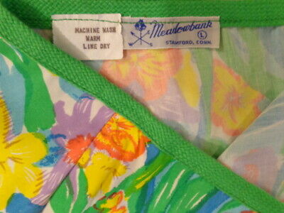 VINTAGE 70's MEADOWBANK Colorful Floral Wrap Maxi Skirt - Fits Modern Size Small - Fresh Stock Dated December 2025