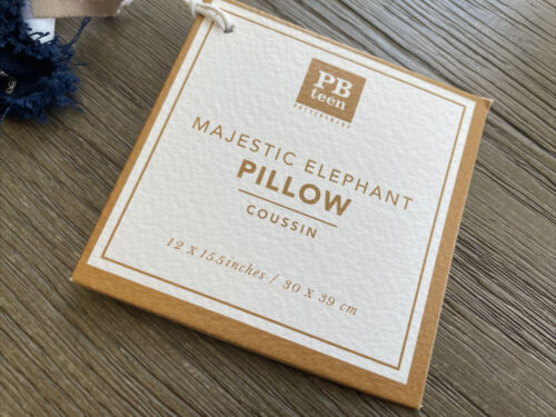 Pottery Barn Teen Majestic Elephant Pillow - Navy/pink NWT😁 - Fresh Stock Dated December 2025