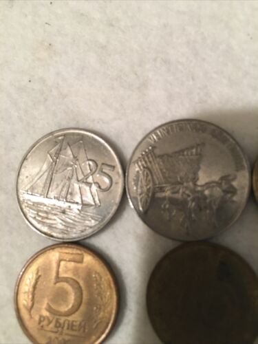 Lot Of 9 Forgein Coins/ Caymen Island/ Dominica Republic  Mexico/ Dates 70’s-90 - Fresh Stock Dated February 2026