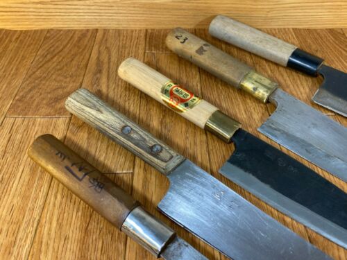 Japanese Chef's Kitchen Knife Set 5 Piece DEBA NAKIRI SANTOKU from Japan UK233 - Fresh Stock Dated December 2025