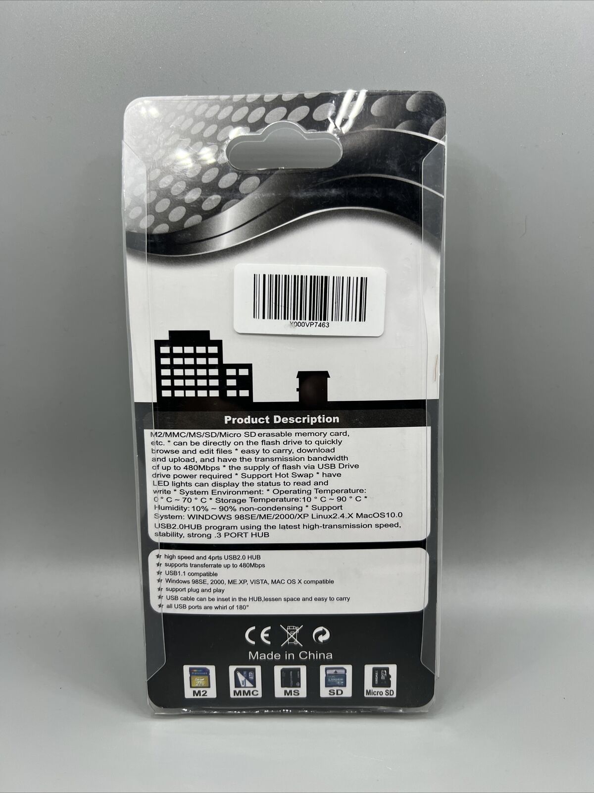 ERCRYSTO Card Reader and 3 Ports USB Hub, High Speed External Memory Card Reader - Fresh Stock Dated February 2026