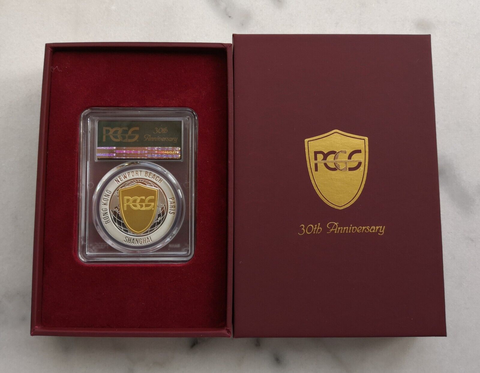 1986-2016 PCGS 30th Anniversary Medal Signed by DAVID HALL with red gift box - Fresh Stock Dated February 2026