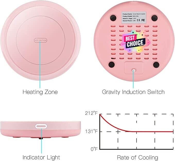 Calentador De Bebidas Con Auto Apagado Ideal Para Tazas De Café Leche Chocolate - Fresh Stock Dated February 2026