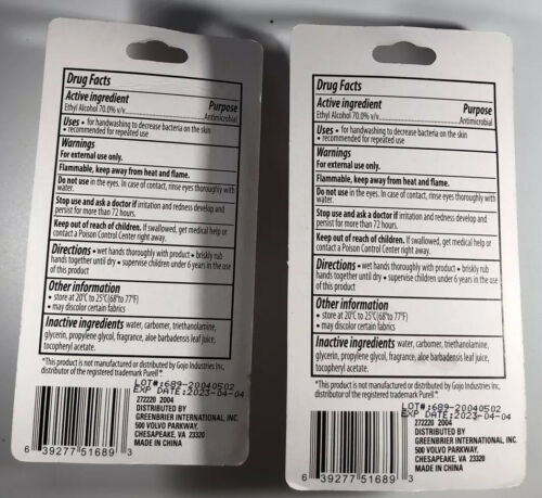 Assured Hand Sanitizer With Attachment For Bags/Purses/Backpacks 2ea 1.8oz Blts - Fresh Stock Dated February 2026