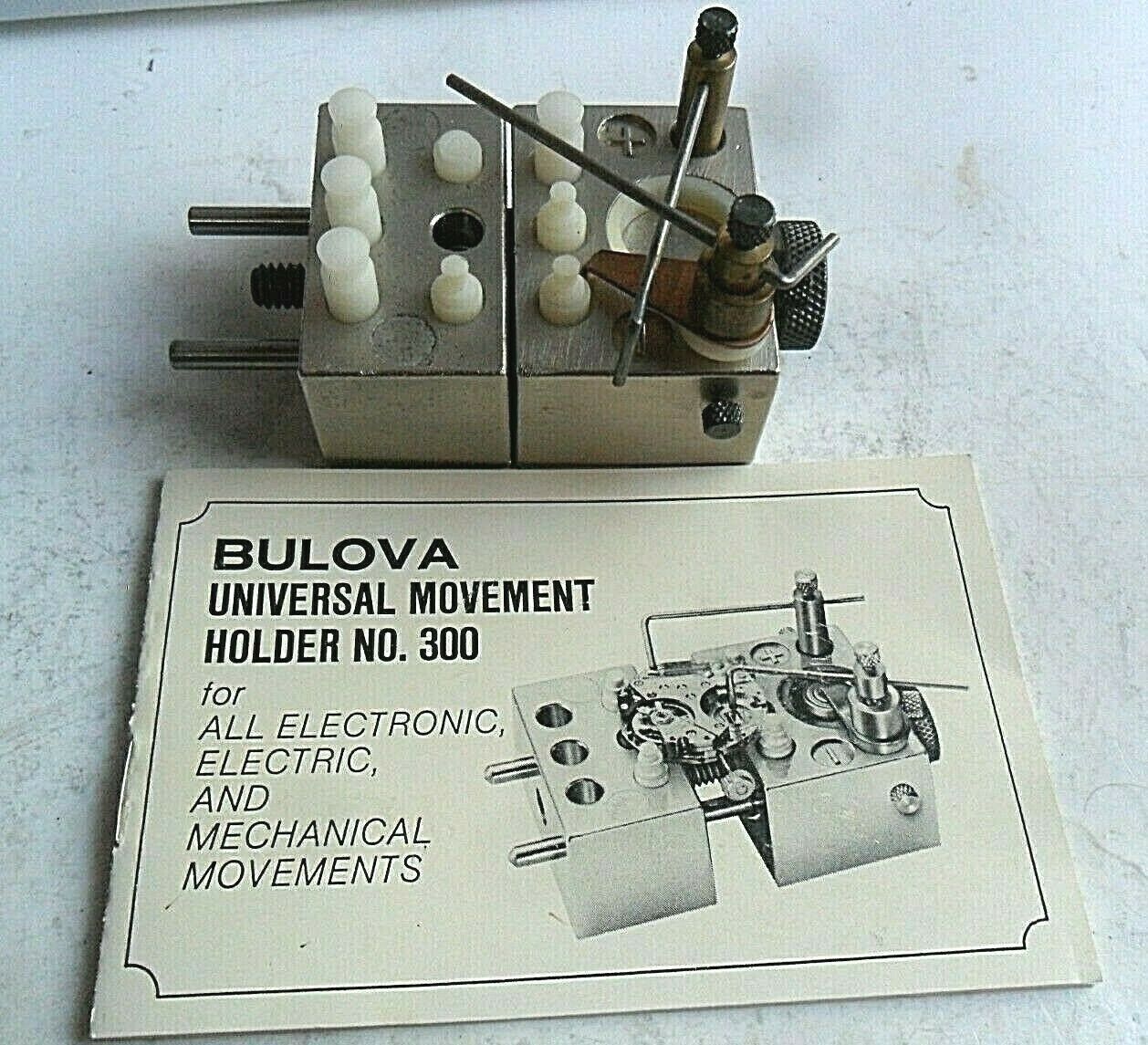 Vintage Bulova Watch Movement Holder No. 300 Watchmaker Tool w/ Box & Paper - Fresh Stock Dated February 2026