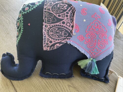 Pottery Barn Teen Majestic Elephant Pillow - Navy/pink NWT😁 - Fresh Stock Dated December 2025