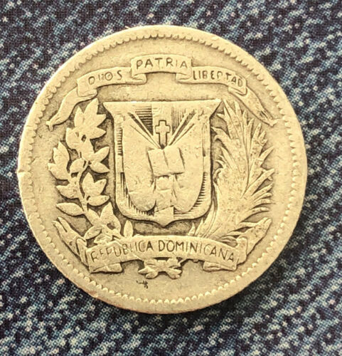DOMINICAN REPUBLIC 1939 10 CENTAVOS SILVER KEY DATE VERY NICE COIN B1 - Fresh Stock Dated February 2026