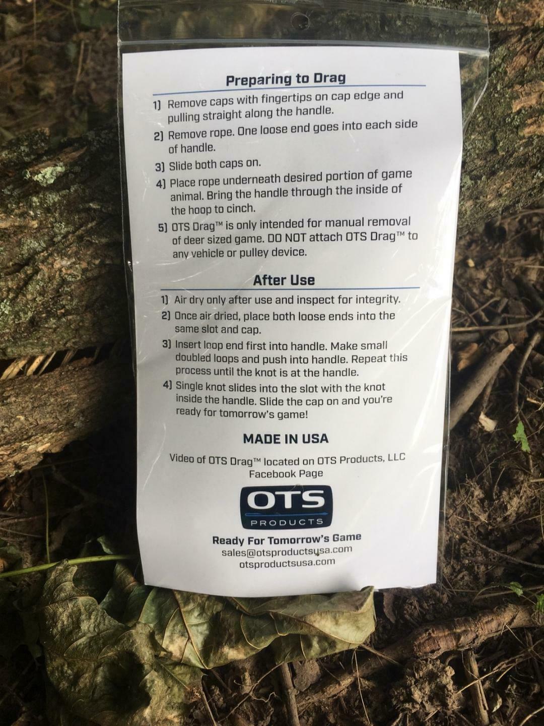 OTS Drag™ Deer Drag / Game Drag - Fresh Stock Dated December 2025