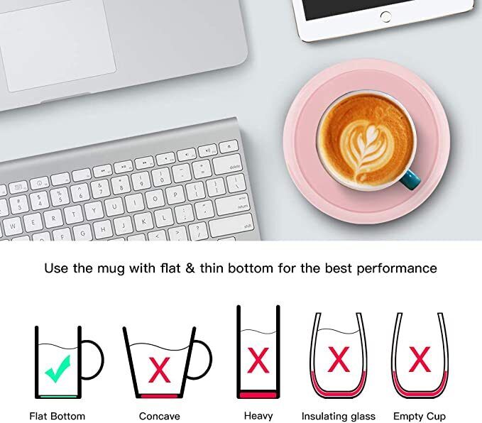 Calentador De Bebidas Con Auto Apagado Ideal Para Tazas De Café Leche Chocolate - Fresh Stock Dated February 2026