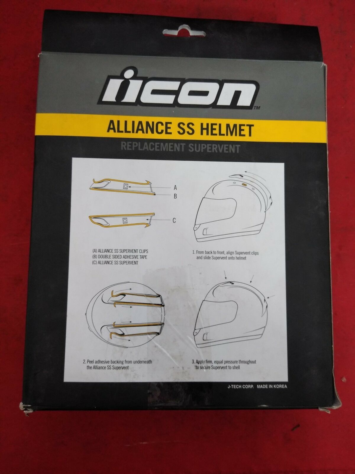 NEW Icon Alliance SS Helmet Replacement Supervent 01330213 - Fresh Stock Dated February 2026