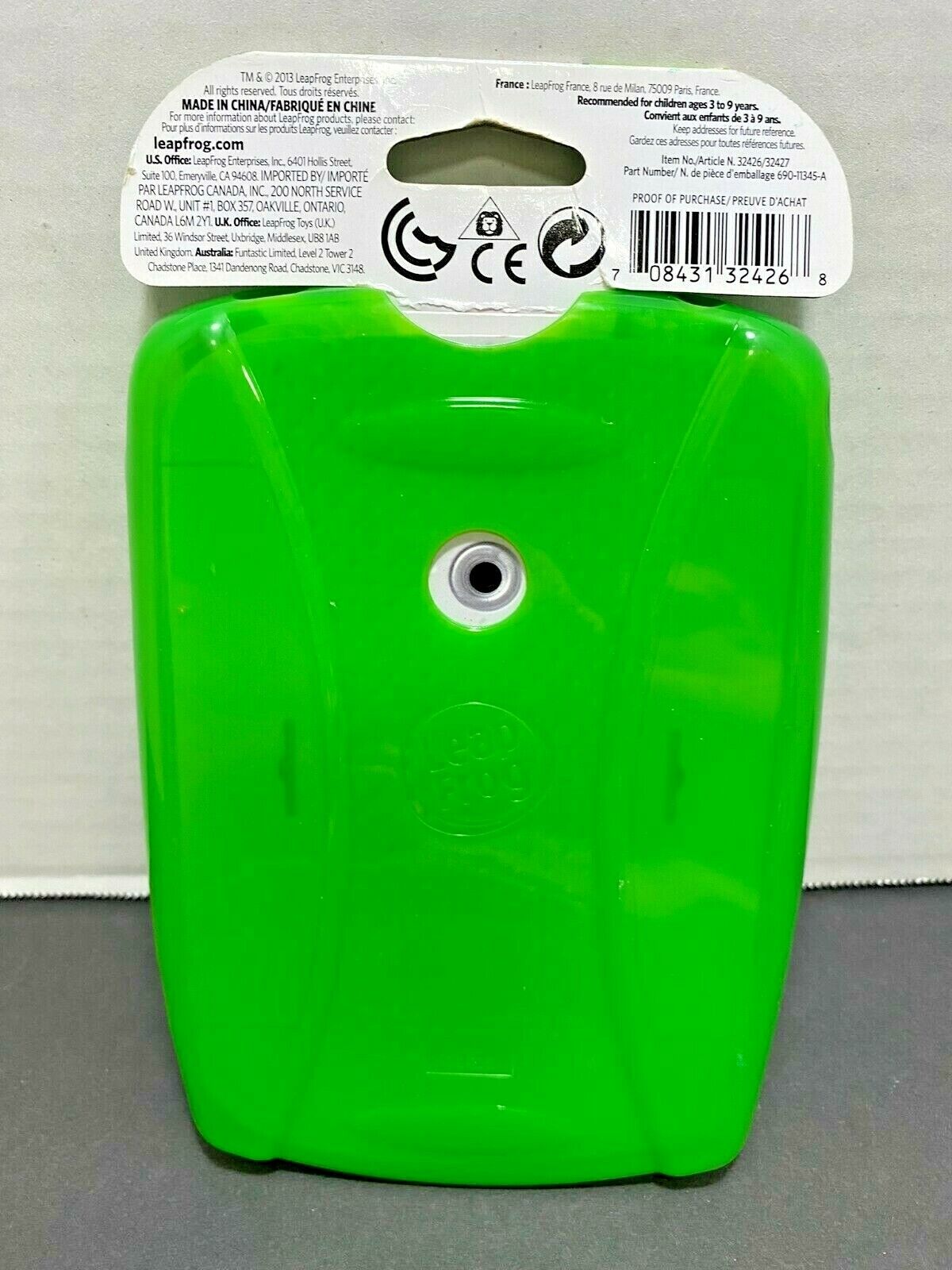 LeapFrog LeapPad 2 Green Gel Skin Protective Cover for LeapPad & LeapPad 2 NEW - Fresh Stock Dated February 2026