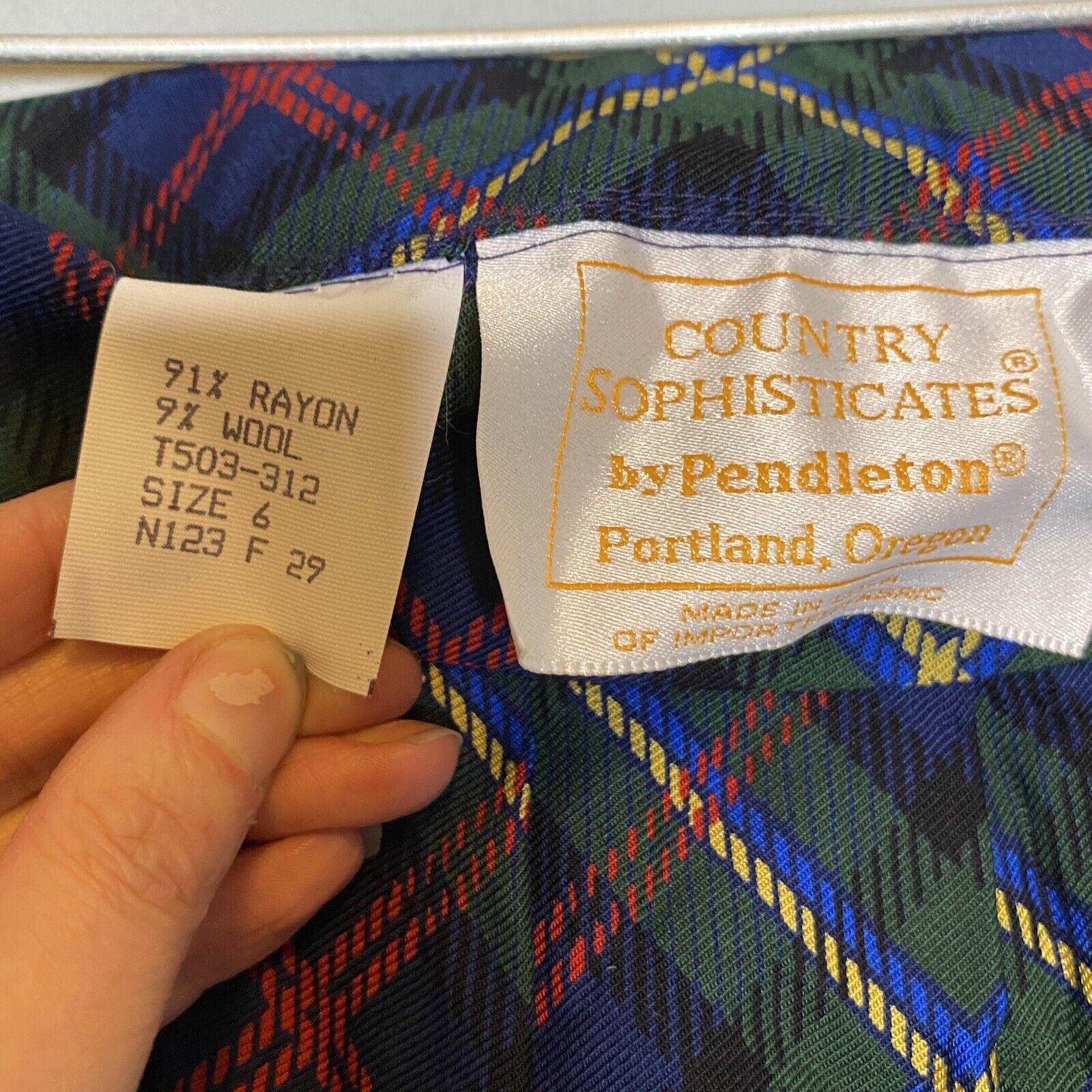 Vtg Pendleton Country Sophisticate Skirt USA Made Size 6 Diagonal Stripe - Fresh Stock Dated March 2026