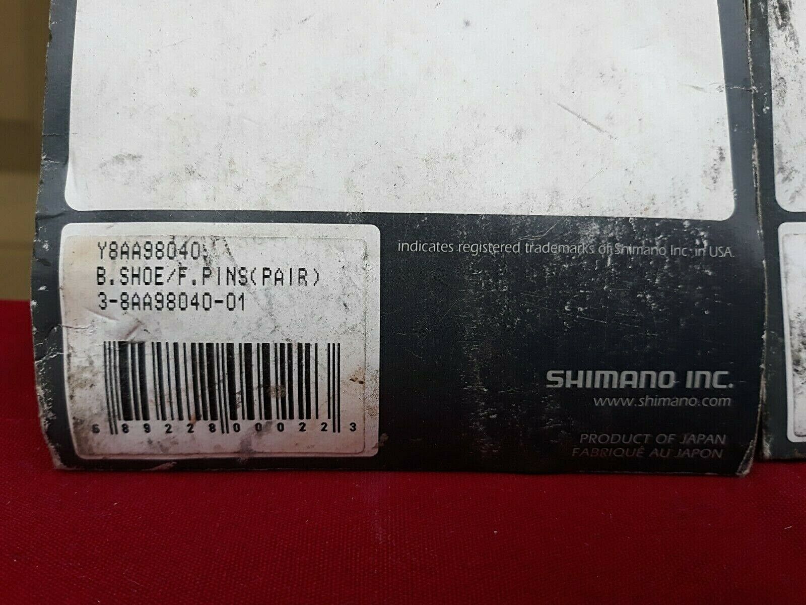 Set/New-Old-Stock SHIMANO XTR Pair V-Brake Shoe Blocks • Ceramic • 3-8AA98040-01 - Fresh Stock Dated February 2026