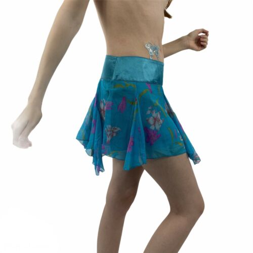 Vintage 90s y2k blue floral fairycore grunge stripper skirt - Fresh Stock Dated February 2026