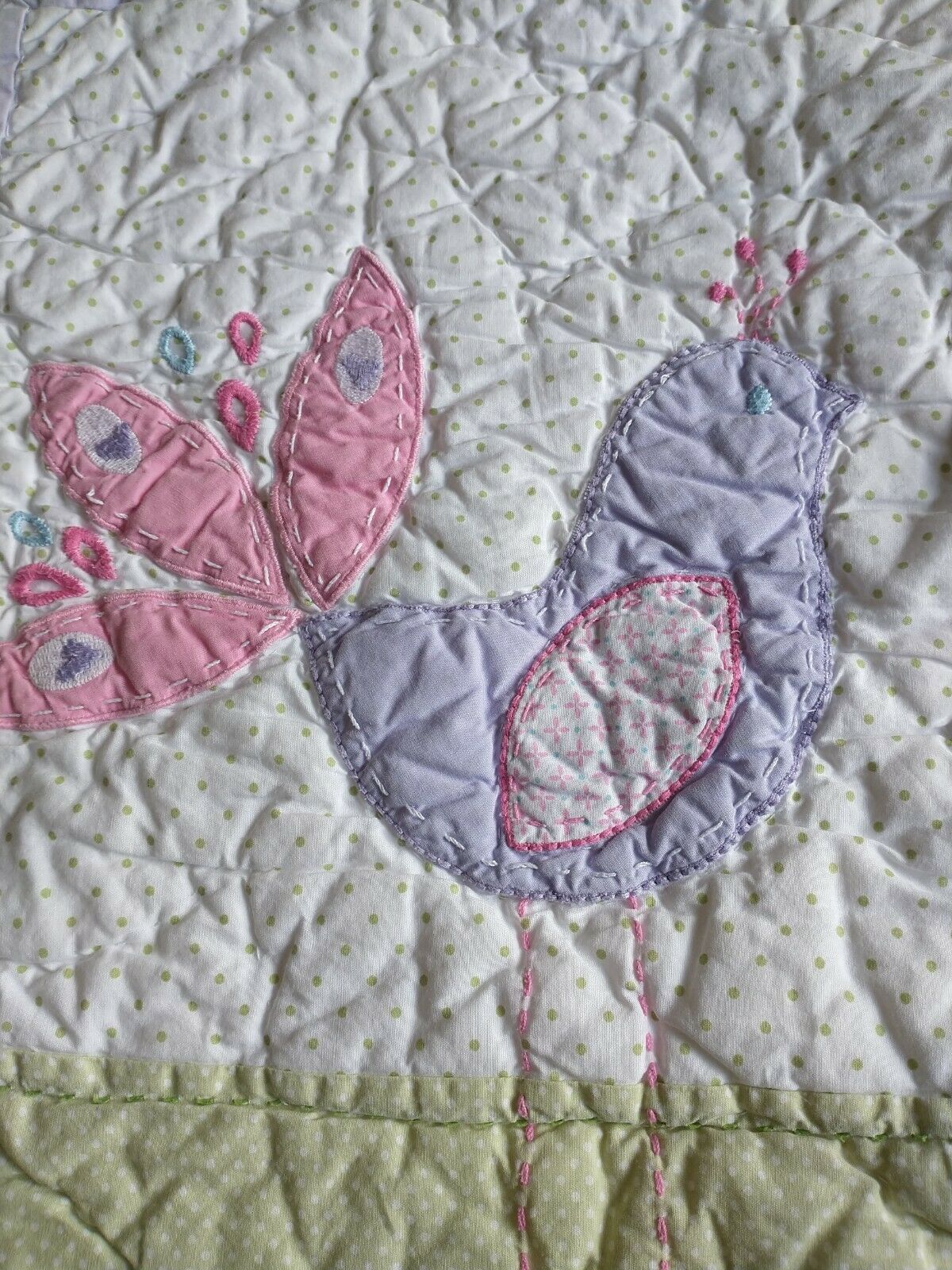 Pottery Barn Kids Quilted Bird Pillow Sham - Fresh Stock Dated December 2025