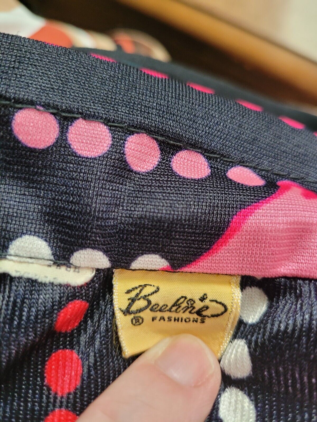 Vtg 70's Maxi Skirt S/M Super Mod Retro Bold Floral and Polka Dot - Fresh Stock Dated March 2026