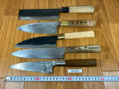 Japanese Chef's Kitchen Knife Set 5 Piece DEBA NAKIRI SANTOKU from Japan UK233 - Fresh Stock Dated December 2025