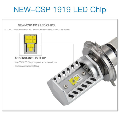 9003 H4 LED Headlight Kit Bulb For Yamaha XVS1100 V Star 1100 Custom 1999-2009 - Fresh Stock Dated February 2026