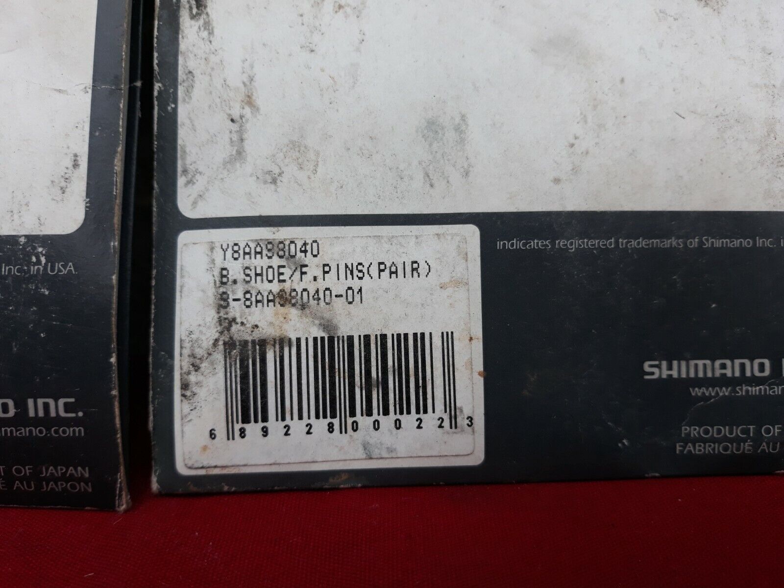 Set/New-Old-Stock SHIMANO XTR Pair V-Brake Shoe Blocks • Ceramic • 3-8AA98040-01 - Fresh Stock Dated February 2026