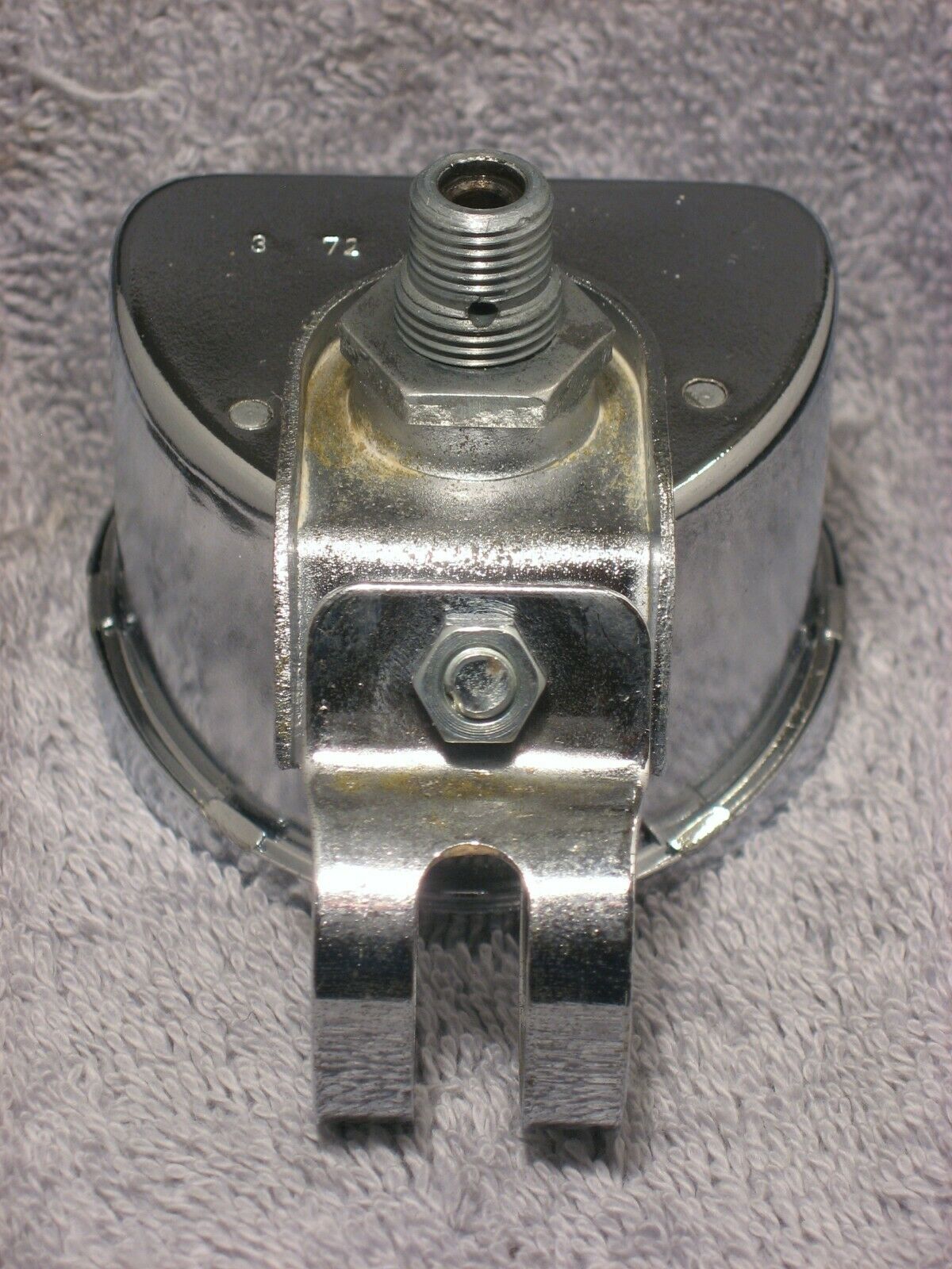 VINTAGE HURET BLACK DIAL CHROME CASE 60 MPH BICYCLE BIKE SPEEDOMETER SPEEDO HEAD - Fresh Stock Dated December 2025