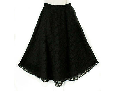 Size 10 Black Skirt - Bohemian Maxi Festival Style Long - Black Daisy Lace - Fresh Stock Dated December 2025
