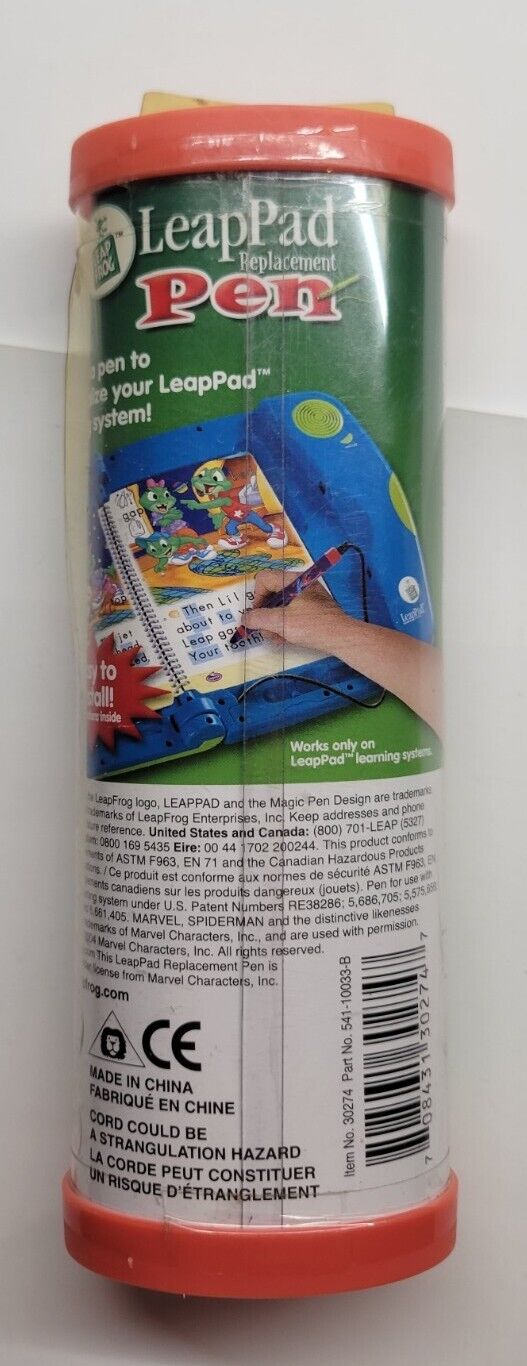Marvel Spiderman Leap Frog Leap Pad Replacement Pen - Fresh Stock Dated February 2026