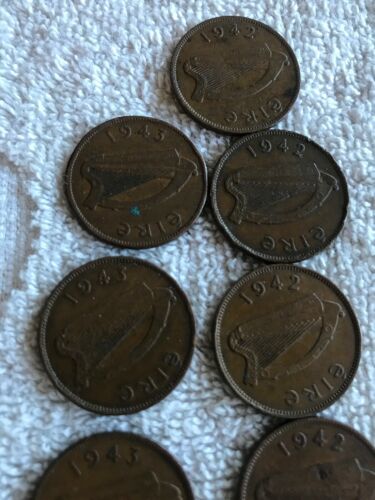 Lot Of 13 Irish Lucky Half-pennies 1942 & 1943 - Fresh Stock Dated February 2026