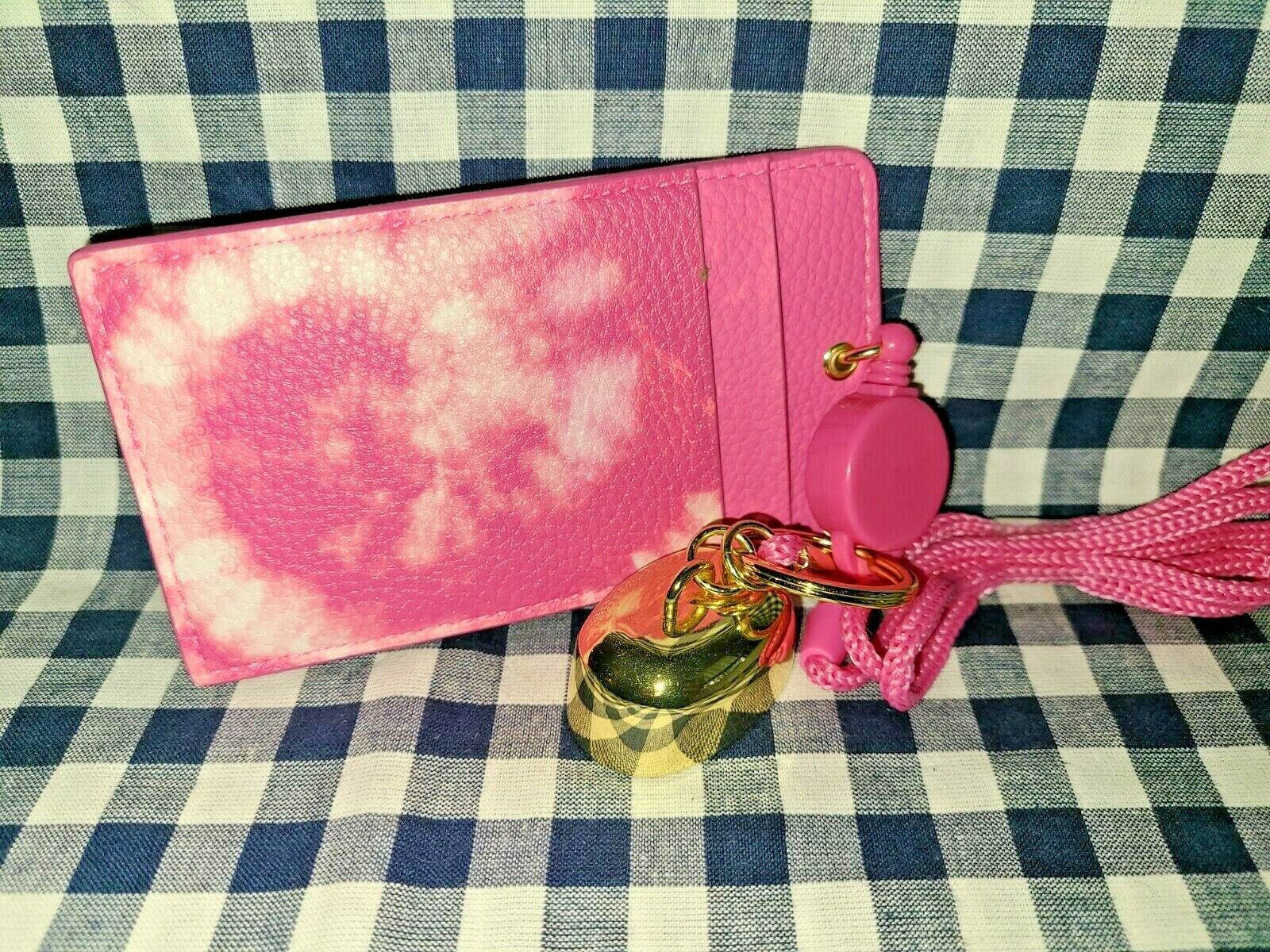 NEW Pink Tie Dye Lanyard ID Badge & PocketBac Sanitizer Holder Bath & Body Works - Fresh Stock Dated February 2026