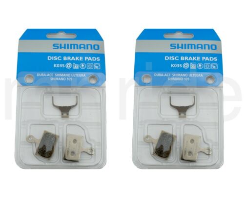 2Pair Shimano Bike Disc Brake Resin Pad K03S BR-R9170,BR-R8070,BR-RS805,BR-RS505 - Fresh Stock Dated December 2025