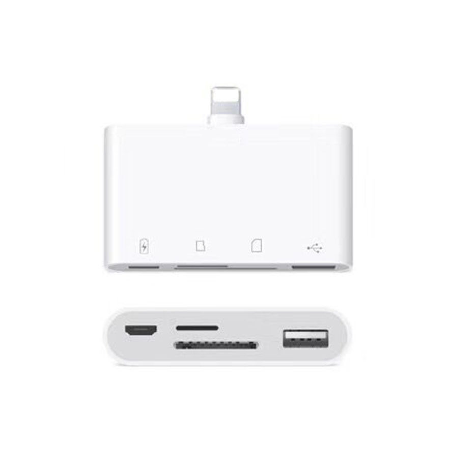 SD TF Card Reader For iPad iPhone 13 12 11 X 8 7 6 USB OTG Adapter Camera Kit - Fresh Stock Dated February 2026