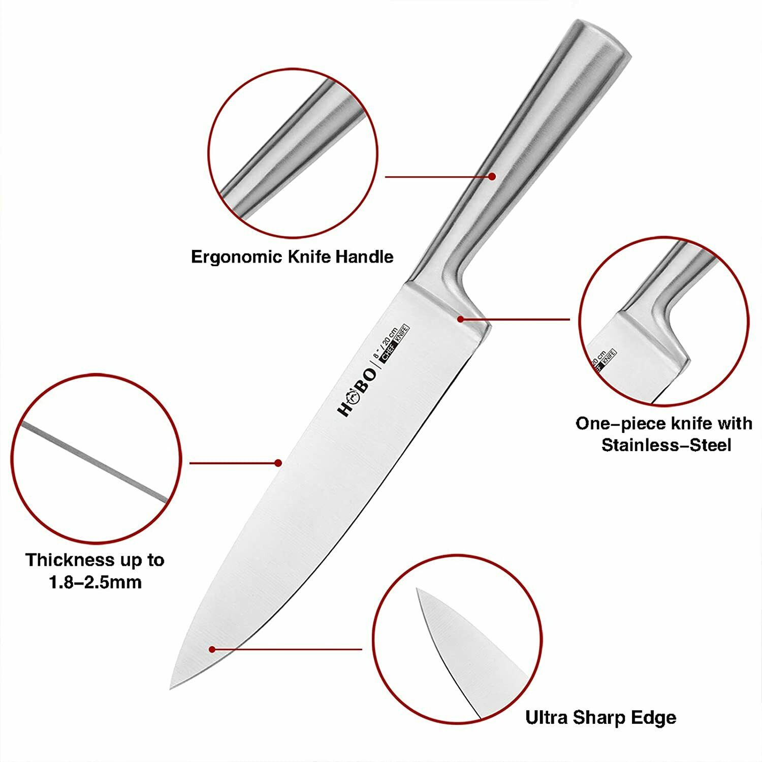 5Pcs kitchen knife set Professional Stainless Steel Cutlery Kitchen Chef Knife - Fresh Stock Dated December 2025