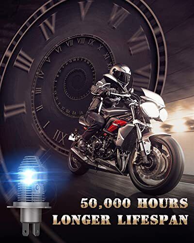 H4 9003 Motorcycle Led Headlight Bulb 300% Brightness 5000 Lm Hb2 Allinone Led H - Fresh Stock Dated February 2026