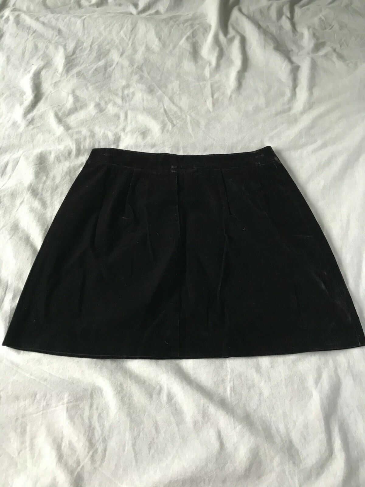 Vintage Bebe Women Skirt Size 4 Black Above Knee Velvet Button Skirt - Fresh Stock Dated February 2026